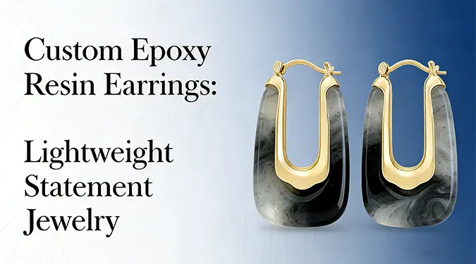 Custom Epoxy Resin Earrings Lightweight Statement Jewelry