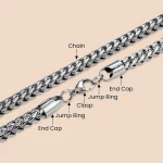 Custom accessories of stainless steel Cuban chain necklace direct factory