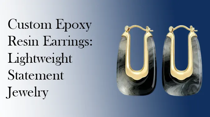 Custom epoxy resin earrings lightweight statement jewelry for brands