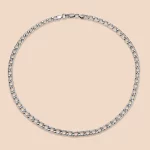 Custom stainless steel flat curb chain necklace manufacturing in China