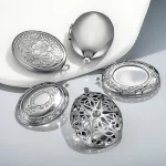 Custom types of 316L stainless steel oval locket necklace for online jewelry stores