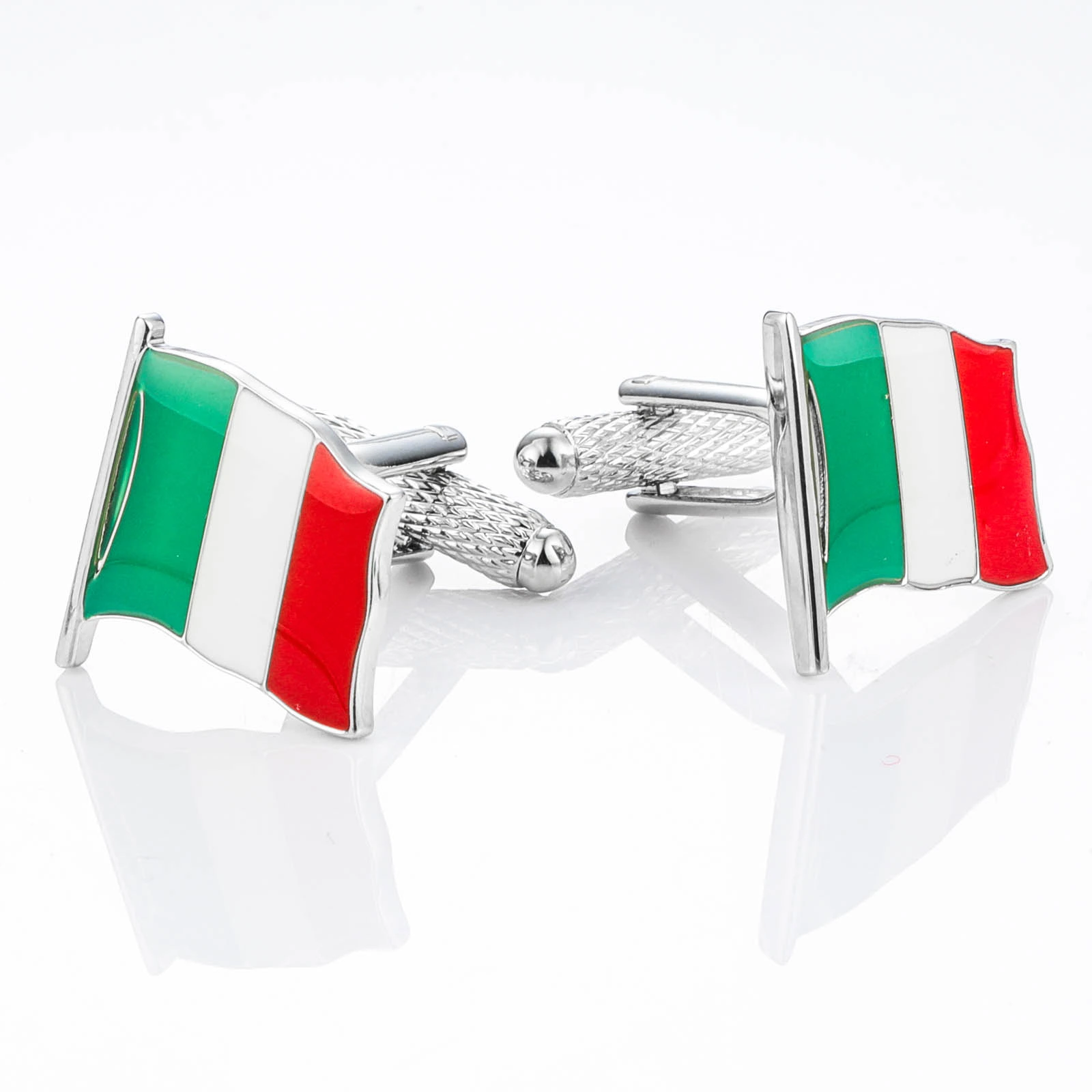 Custom Italian flag French cufflinks Factory of wholesaler
