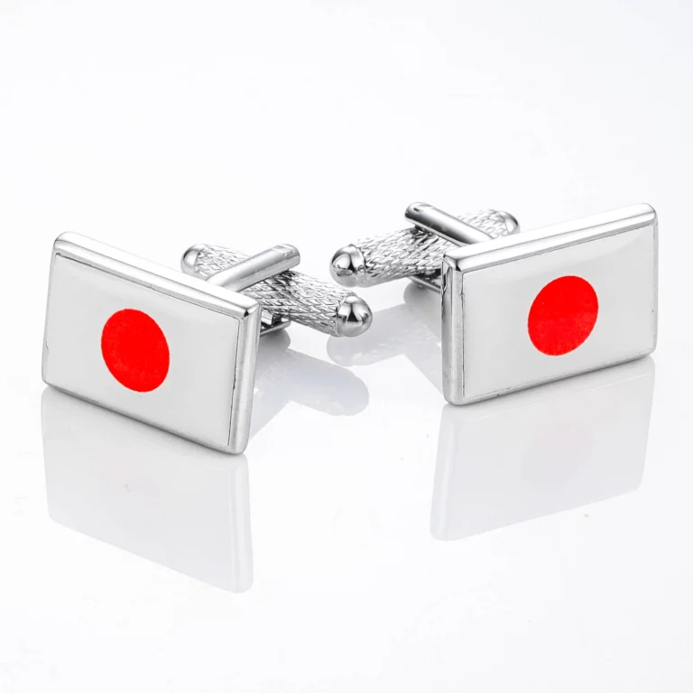 Customizable Japanese-Flag-Cufflinks Factory for jewelry brand