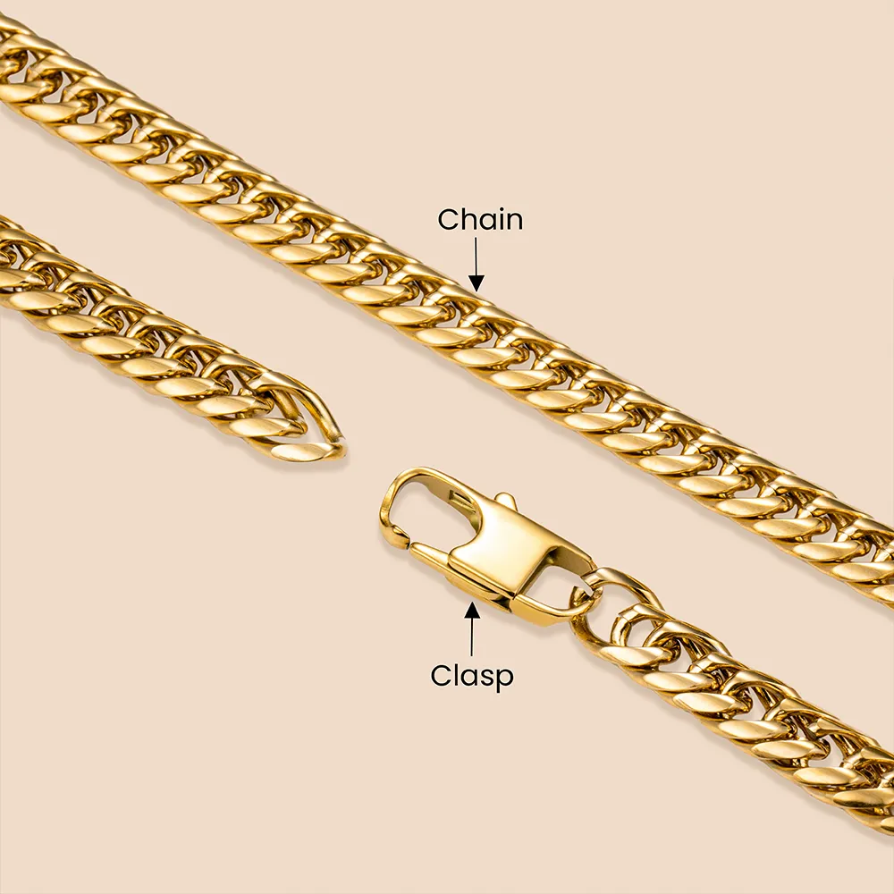 Customizable accessories of stainless steel heavy Cuban chain necklace supplier