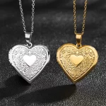Customizable color of heart locket necklace with photo supplier