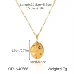 Customizable oval moon & star locket necklace for online jewelry stores