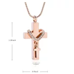 Customizable size of stainless steel double cross locket necklace for brands