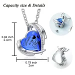Customizable size of stainless steel heart urn necklace for brands