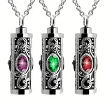 Customize color of stainless steel month birthstone locket necklace for online jewelry stores