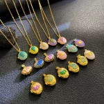 Customize shape of stainless steel seashell locket necklace for brands