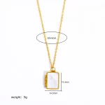 Customize size of square shell locket necklace manufacturing for retailers