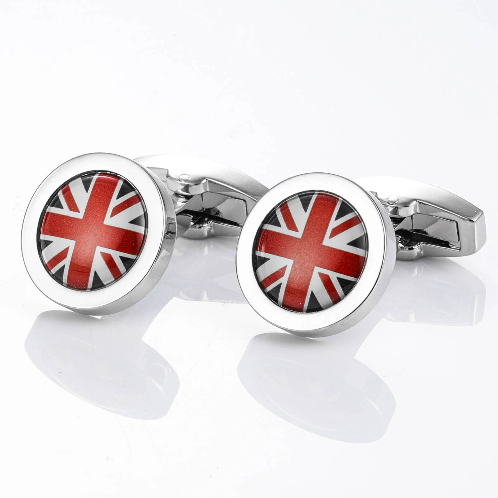 Customizeble Cufflinks featuring elements of the British national flag (meter flag) Factory for jewelry brand
