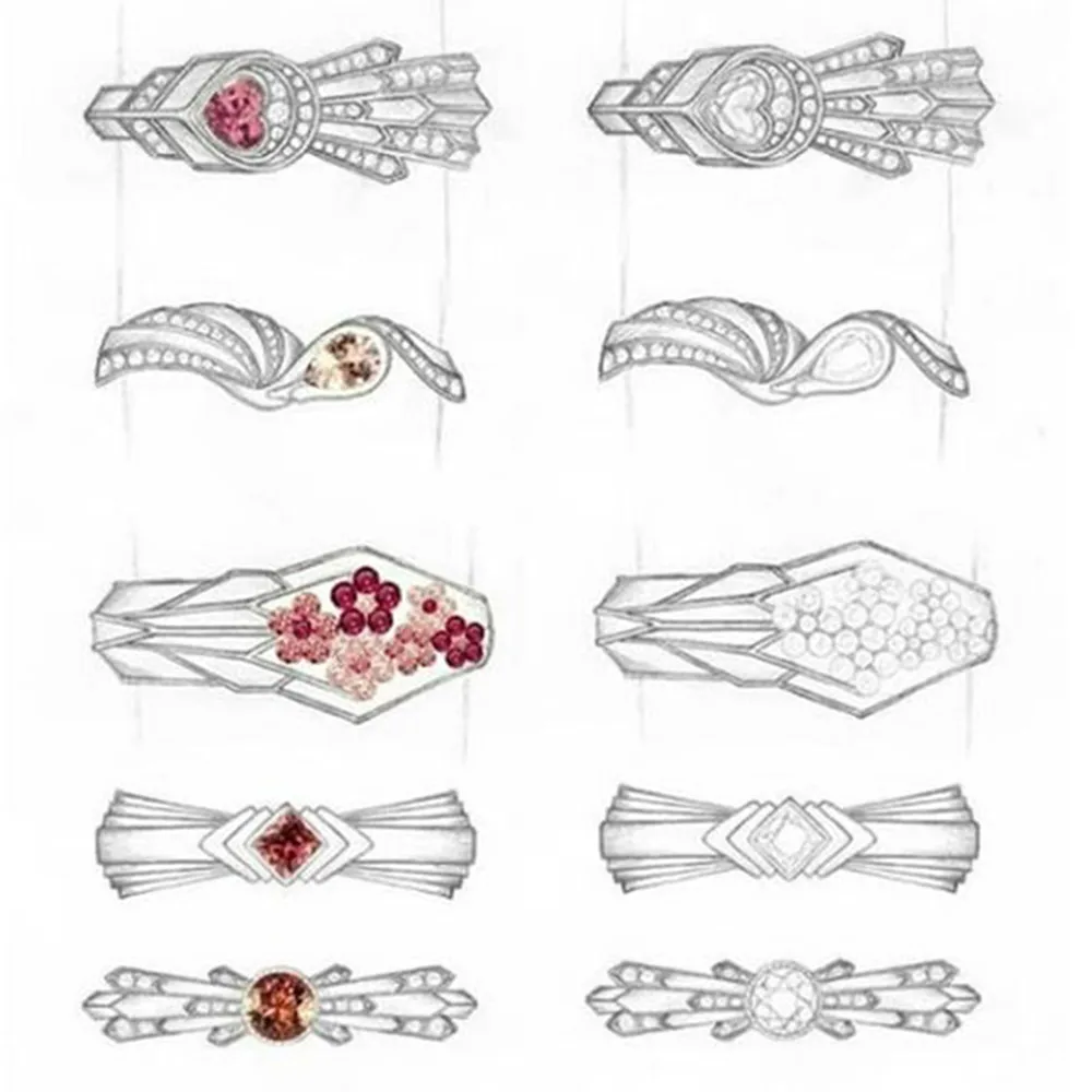 Design sketch resin jewelry with metal direct factory