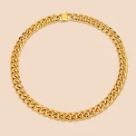 Direct factory gold stainless steel Cuban chain necklace manufacturer