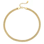 Direct factory gold stainless steel mesh chain necklace manufacturing