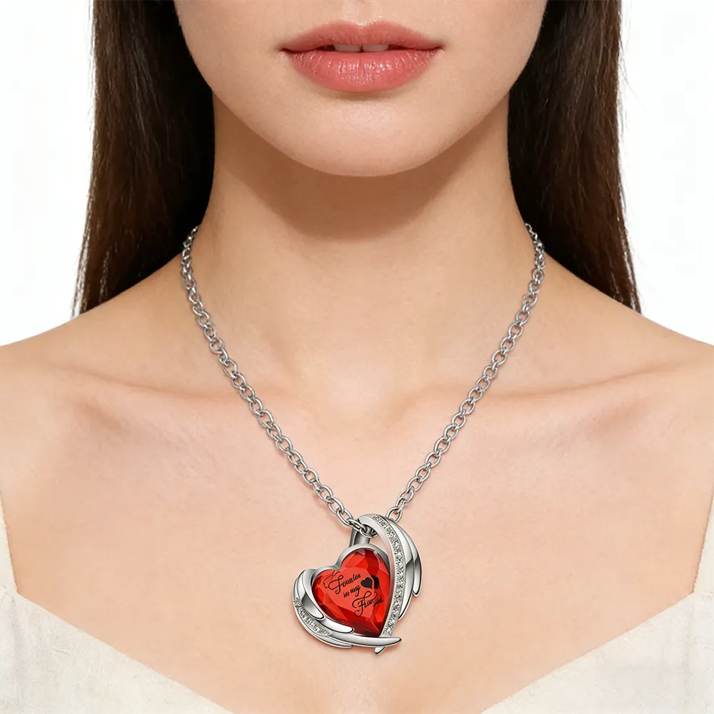 Direct factory stainless steel red heart urn necklace for women