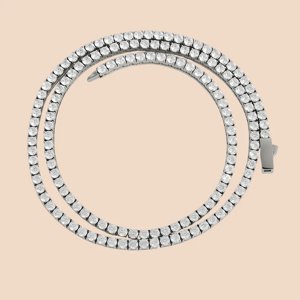 Direct source stainless steel tennis chain necklace for private-label