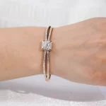 Custom Design Double Strand Bangle Bracelet for women