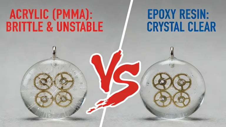 Epoxy resin vs. acrylic jewelry manufacturing for brands