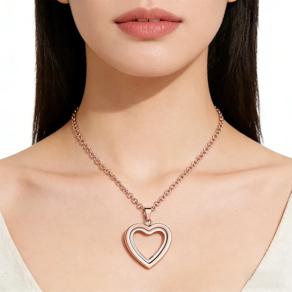 Female stainless steel heart pet hair locket necklace manufacturer for brands