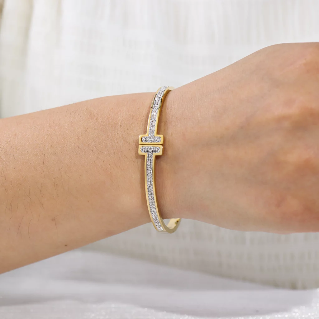private label Gold PVD Stainless Steel Bracelet for women