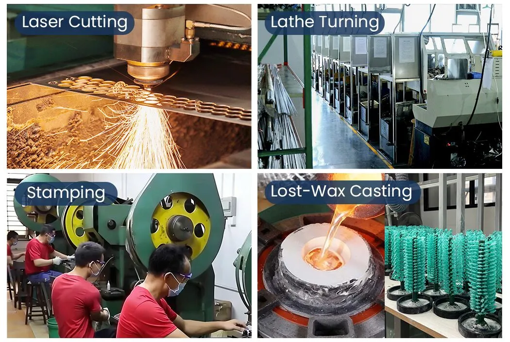 Metal Jewelry Manufacturing Processes in Haosen Laser Cutting,Lathe Turning, Stamping and lost wax casting