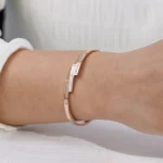 Custom Design Hypoallergenic Mother of Pearl Bangle Bracelet for women
