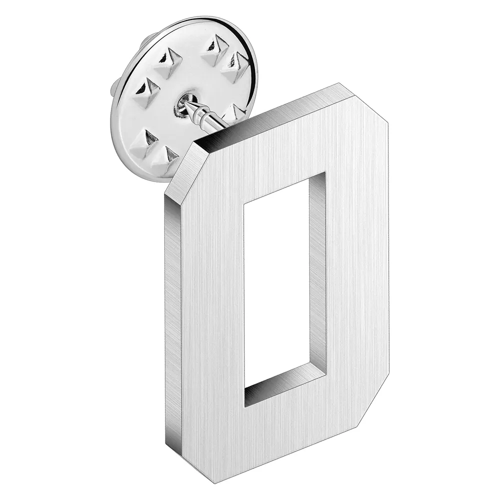 Initial 316L Laser Cutting Stainless Steel Brooch Manufacturer