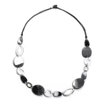 Irregular resin and alloy ring bead neacklace supplier for businesses