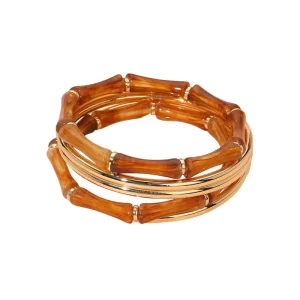 Layered resin bracelet with stainless steel cuff manufacturing