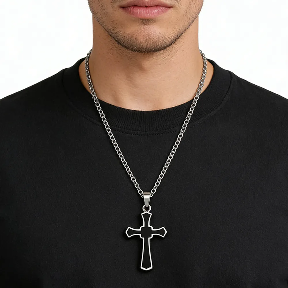 Male cross ashes memorial locket necklace supplier for wholesalers