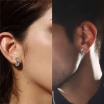 Male model wearing stainless steel ear clip for daily wear for wholesale buyers