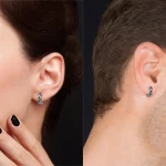 Male model Wearing 13.7mm*14mm Ear Cuff for Wholesale Buyer