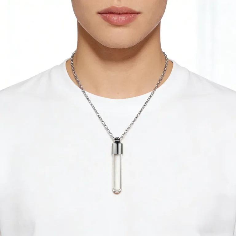 Male openable stainless steel urn locket necklace for online jewelry s eller