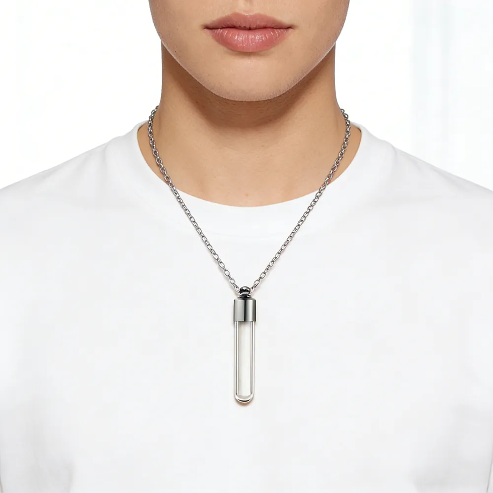 Male openable stainless steel urn locket necklace for online jewelry s eller