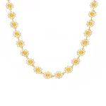 ODM 18K gold plated stainless steel flower choker necklace from manufactures