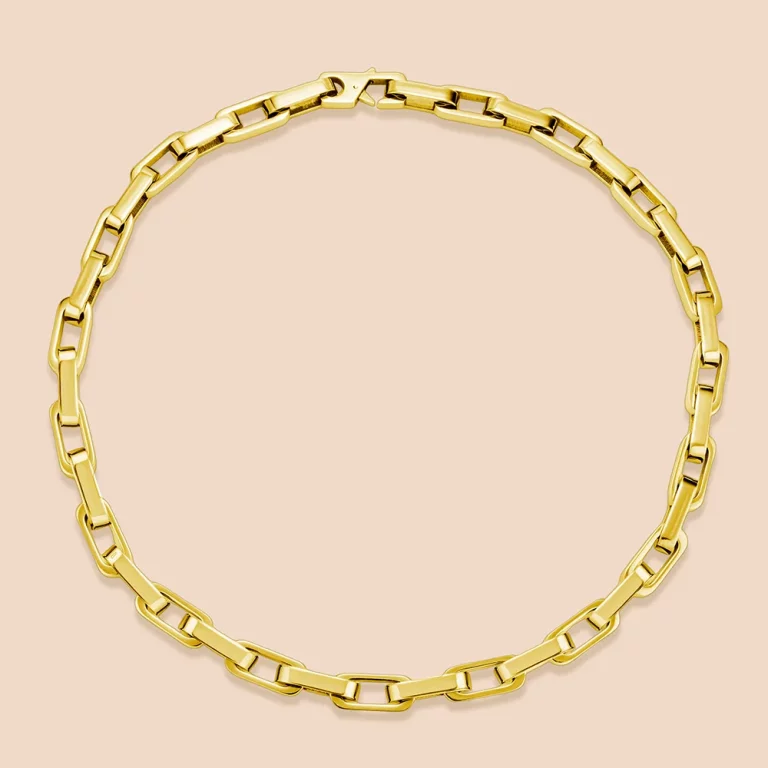 ODM gold stainless steel anchor chain necklace manufacturing