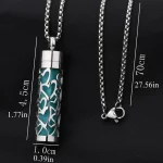 ODM size of perfume locket necklace with vertical strip stainless steel