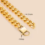 ODM supplier of accessories of stainless steel cuban chain necklace