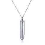 OEM 316L stainless steel bullet cross locket necklace for fashion brands