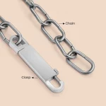 OEM accessories of 316L stainless steel paperclip chain necklace direct factory