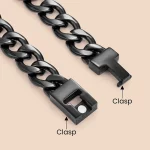 OEM accessories of stainless steel wide Cuban chain necklace manufacturing
