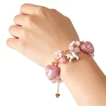 OEM alloy heart charm resin bracelet for private label