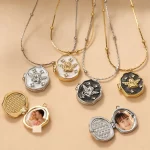 OEM color of 316L stainless steel angle locket necklace for wholesalers