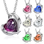 OEM colors of stainless steel heart urn necklace for retailers