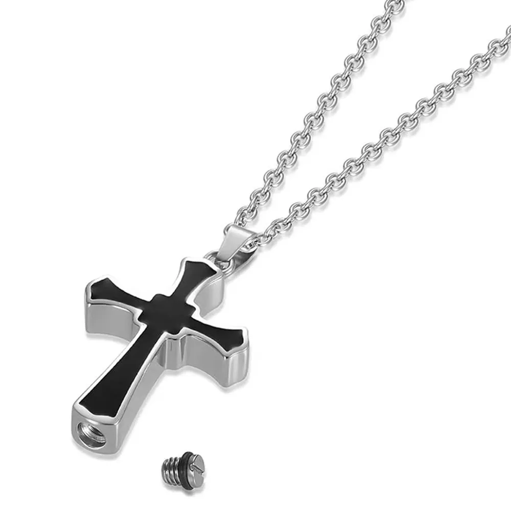 Male cross ashes memorial locket necklace supplier for wholesalers