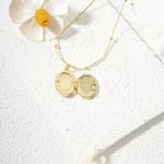 OEM shell photo and butterfly locket necklace for small brands