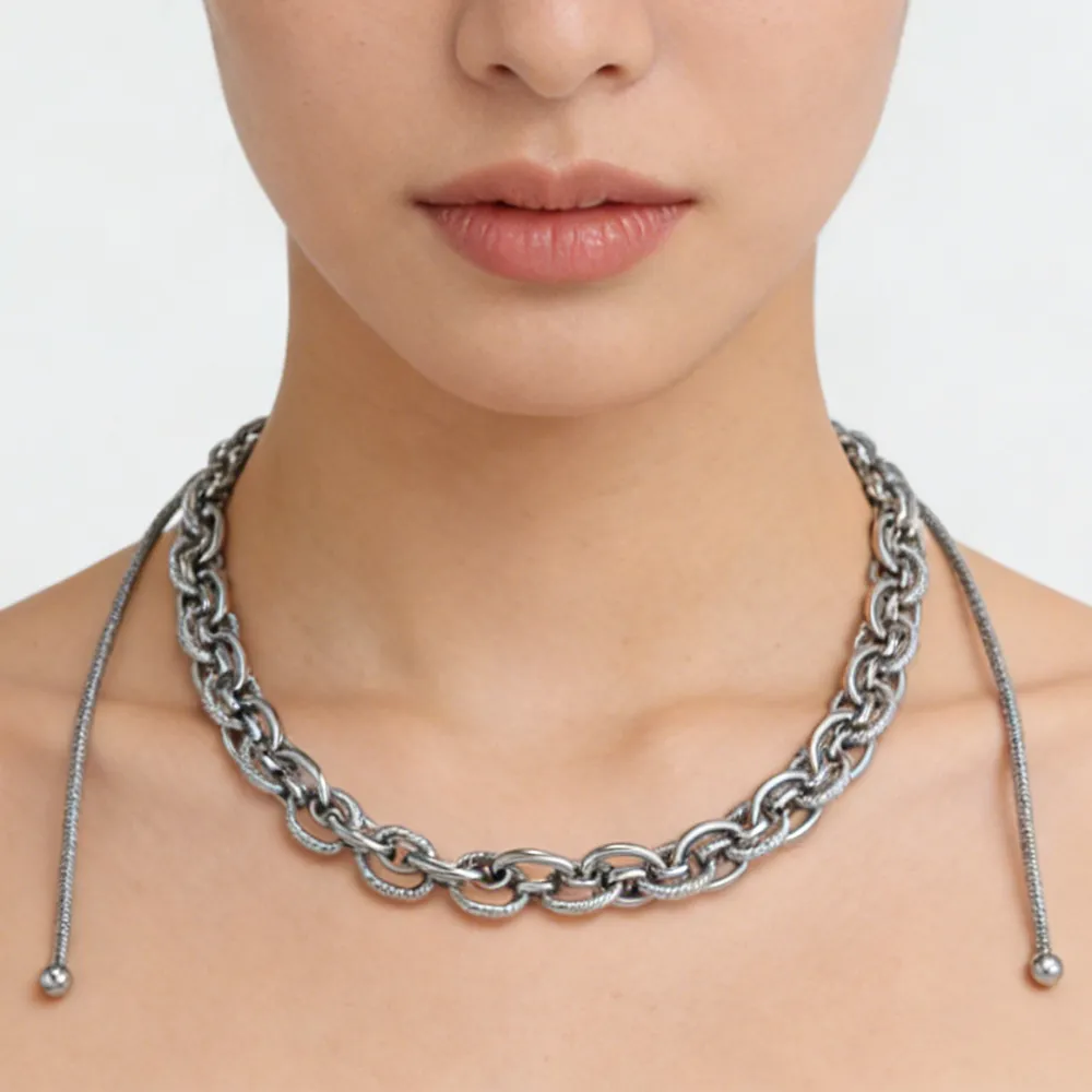 OEM stainless steel adjustable O-chain necklace for women factory