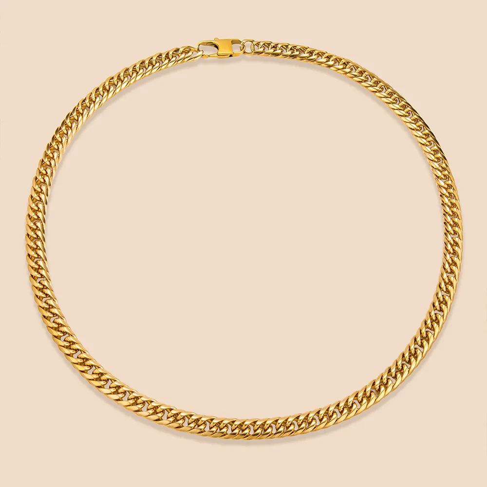 Direct factory stainless steel Cuban chain necklace for men manufacturing