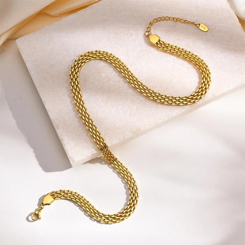 OEM stainless steel mesh chain necklace for retailers manufacturer